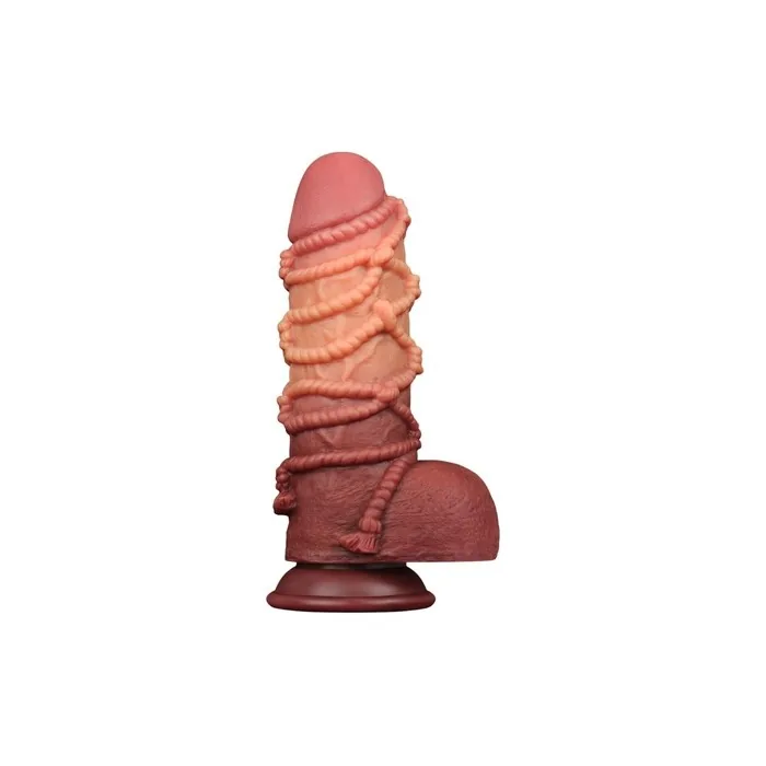 LOVETOY Dual Layer King Size Nature Dildo 9.5 inches Brown/Nude
