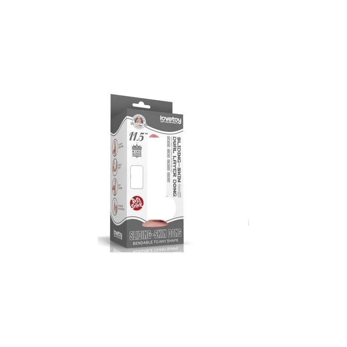 Lovetoy Dildo 115 King Sized Sliding Skin Dual Layer