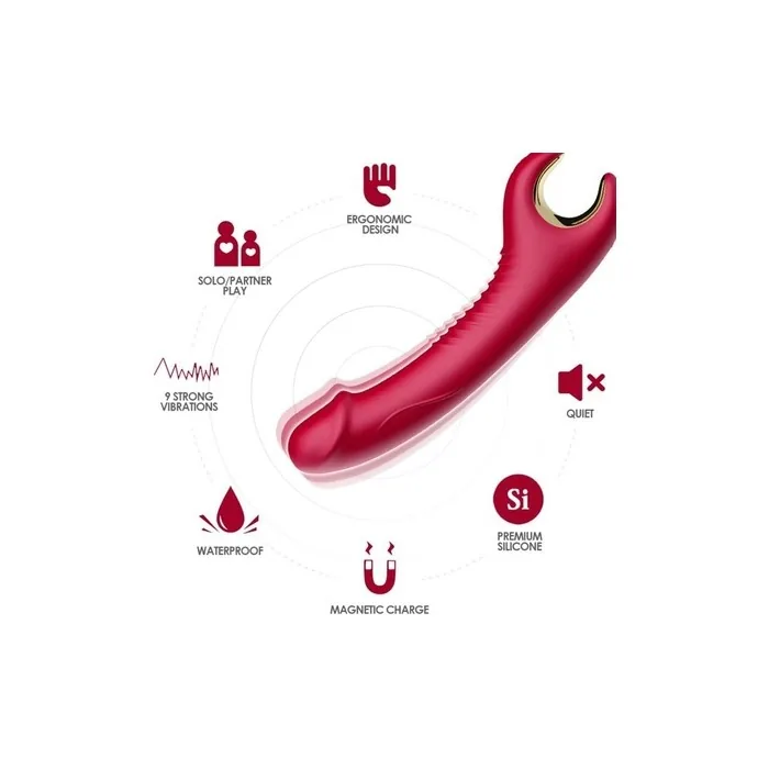 Armony Prince Dildo Vibrator Rotator Red