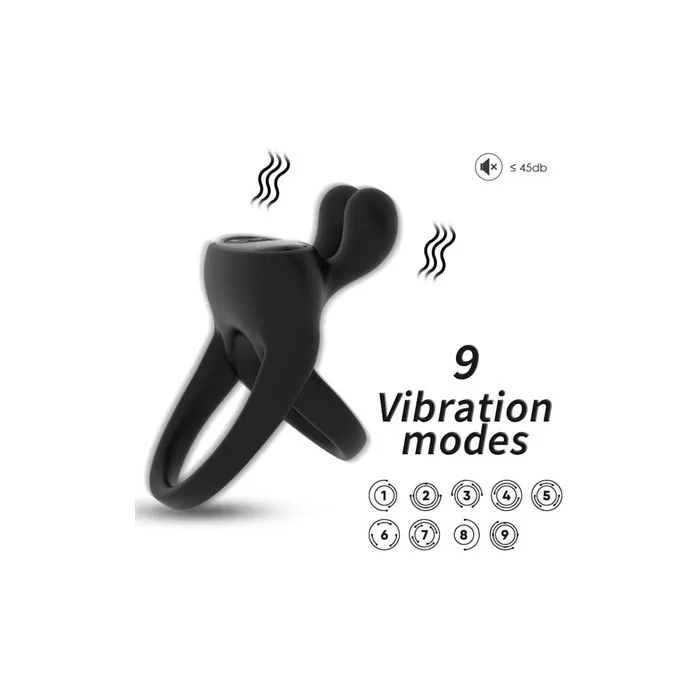 ARMONY Rabbit Vibrator Ring Black