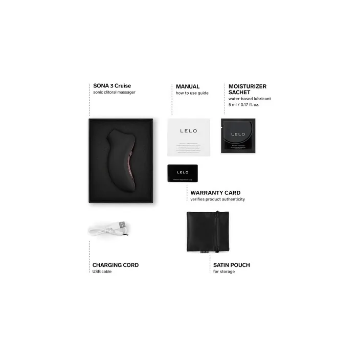 Lelo Sona 3 Cruise Sonic Wave Vibrator with Bluetooth App Clitoral Stimulator
