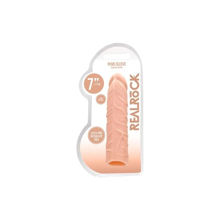 Shots Penis Sleeve Realistic Dildo REA104FLE One Size