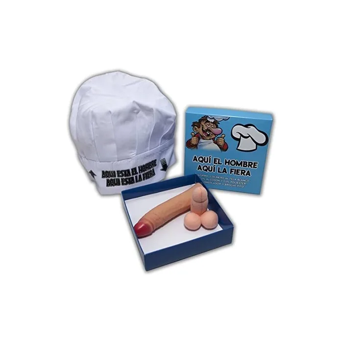 Diverty Sex Chef Hat Set with Brooch and Stimulator