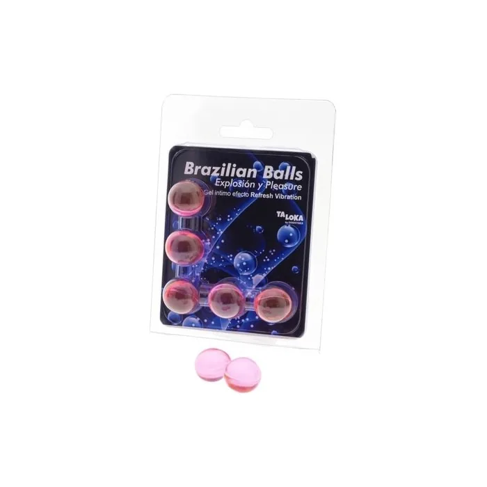 Diverty Sex Taloka Brazilian Balls Gel Excitante with Vibrating Refreshing Effect - Pack of 5