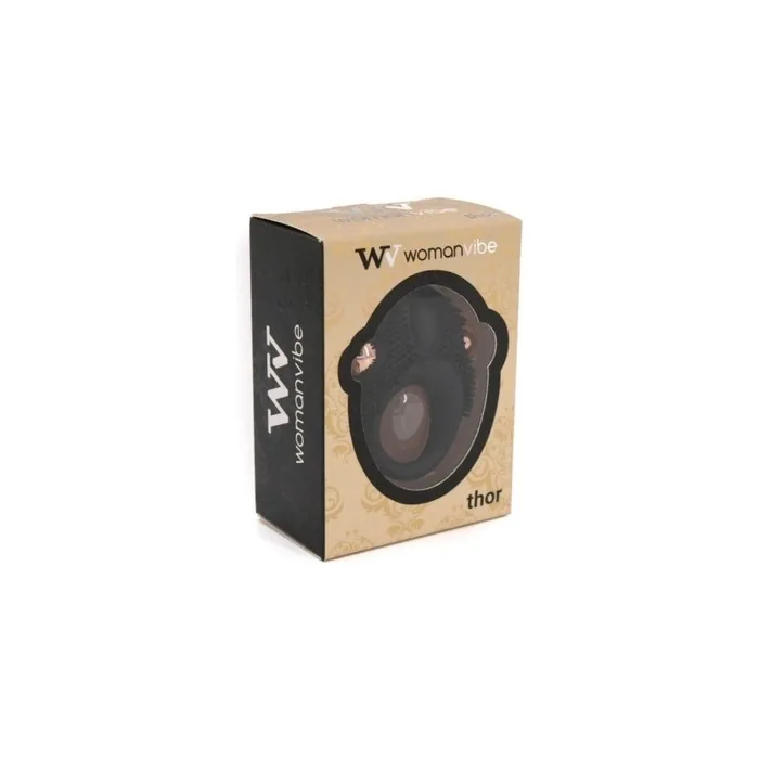 WOMANVIBE Thor Silicone Vibrator Ring - Black, 20 x 10 x 7 cm