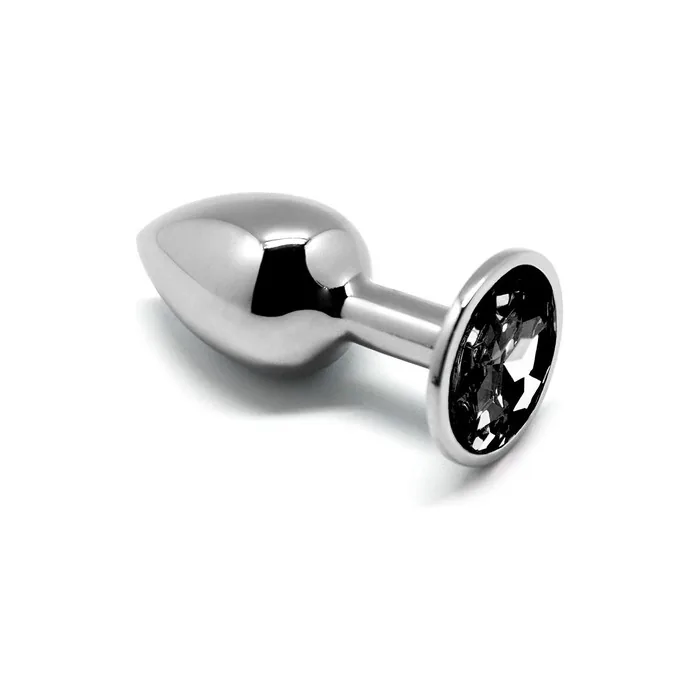 MyPleasure Metal Anal Plug with Brilliance Large Black