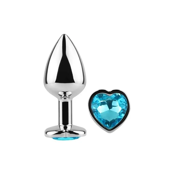 Secret Play Heart Anal Plug - Blue