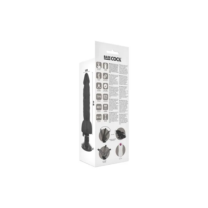 Basecock Articulated Vibrator With Remote Control Black 20 Cm 45 Cm