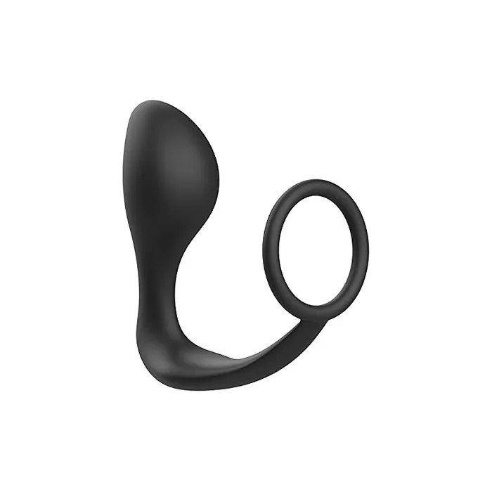 Addicted Toys Anal Plug With Ring Silicone Black