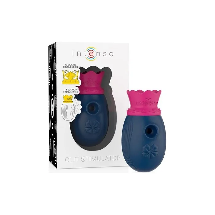 Intense Clit Stimulator 10 Licking and Suction Frequencies - Blue