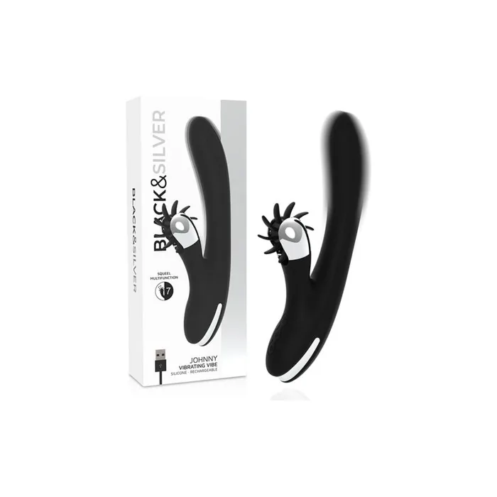 Black & Silver Bunny Johnny Vibrating Vibe
