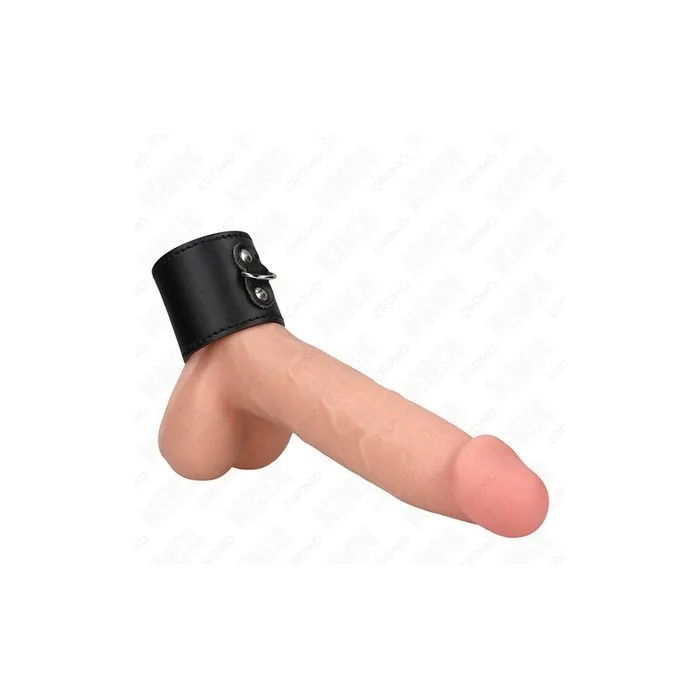 Kink Leather Snap Closure Penis Ring 18x5cm