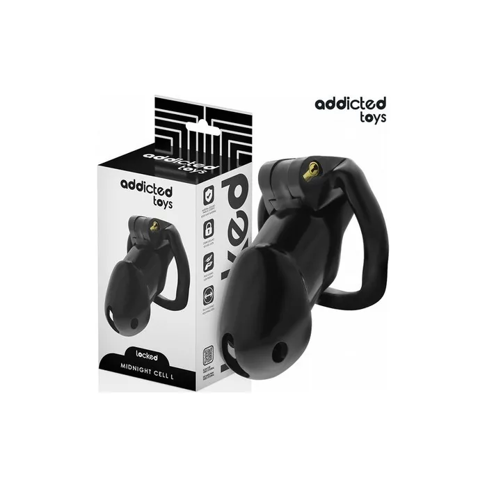 Addicted Toys Locked Midnight Cell Penis Cage Size L
