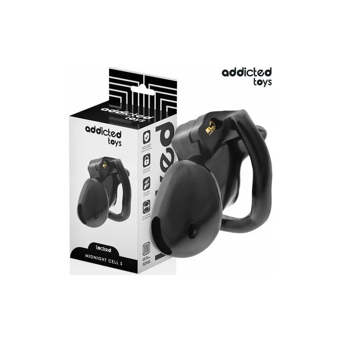 Addicted Toys Locked Midnight Cell Penis Cage Size S 4.8cm