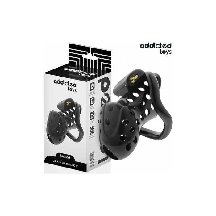 Addicted Toys Locked Chained Hollow Penis Cage 10.5cm