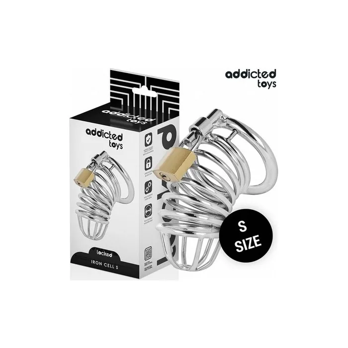 Addicted Toys Locked Iron Cell Metal Penis Cage Size S 4cm