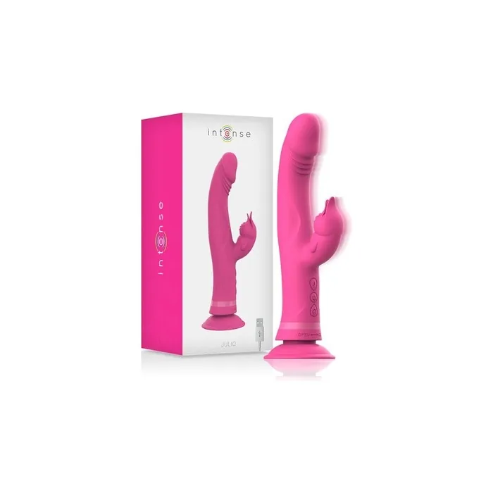 Intense Fun Julio Rabbit Vibrator Pink Silicone