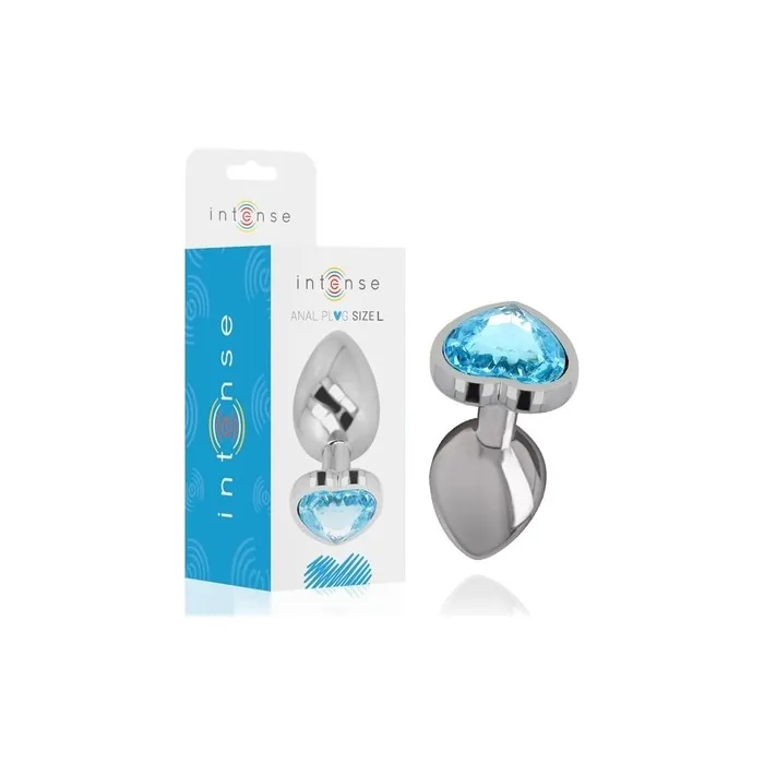 Intense Metal Aluminum Anal Plug Blue Size L
