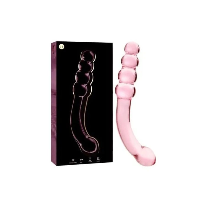 Nebula Series by Ibiza Model 14 Borosilicate Glass Dildo 18.5 x 3 cm Pink