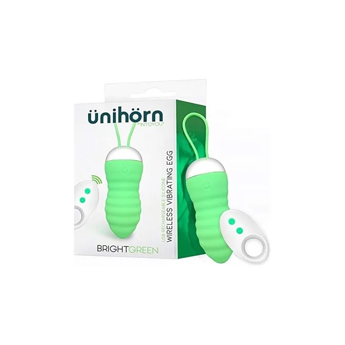 Unihorn Brightgreen Remote Control Usb Silicone Egg Vibrator