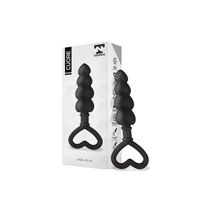 Cuore Black Silicone Anal Plug