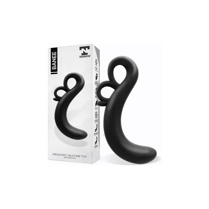 Banee Prostate Stimulator Easy Extraction Silicone Black