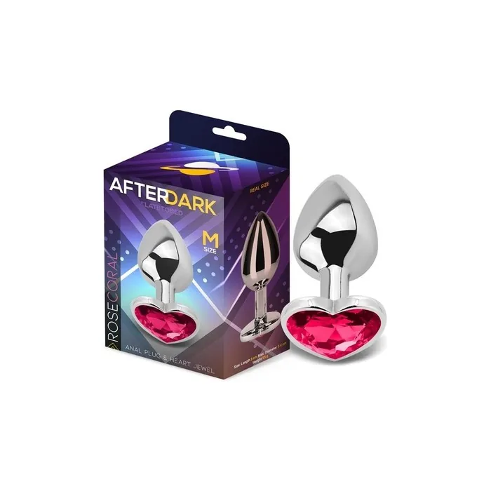 Heart Jewel Rose Coral Medium Anal Plug