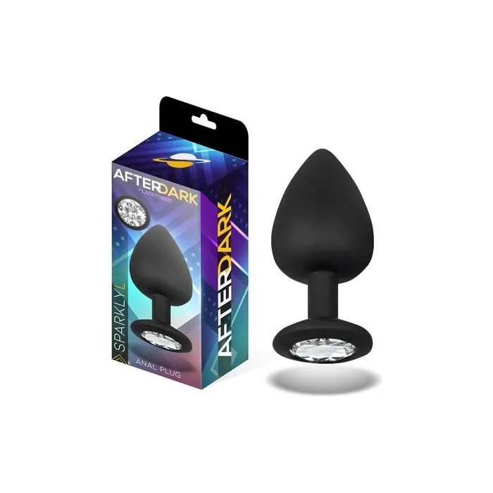 Sparkly Anal Plug With Jewel Silicone Size L 95cm X 45cm
