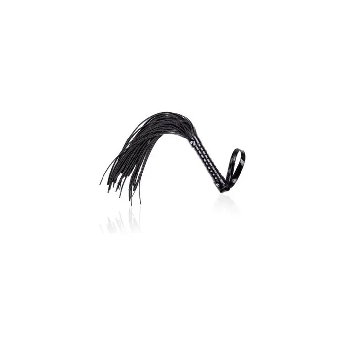 Fetish Addict Shiny Black Flogger 44cm