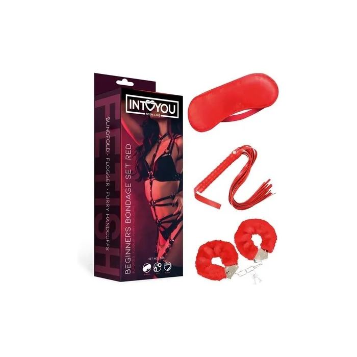 Intoyou Bdsm Line Beginners Bondage Set 3 Pieces Red