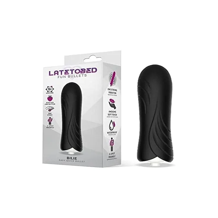 LATETOBED Bilie Ball Vibrator Easy Quick Silicone Black