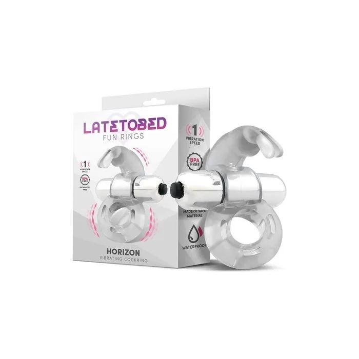 Horizon Vibrating Ring With Clear Bunny