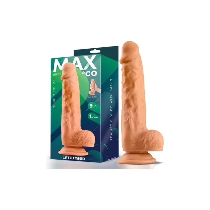 Andi Realistic Dildo With Testicles 91 Natural