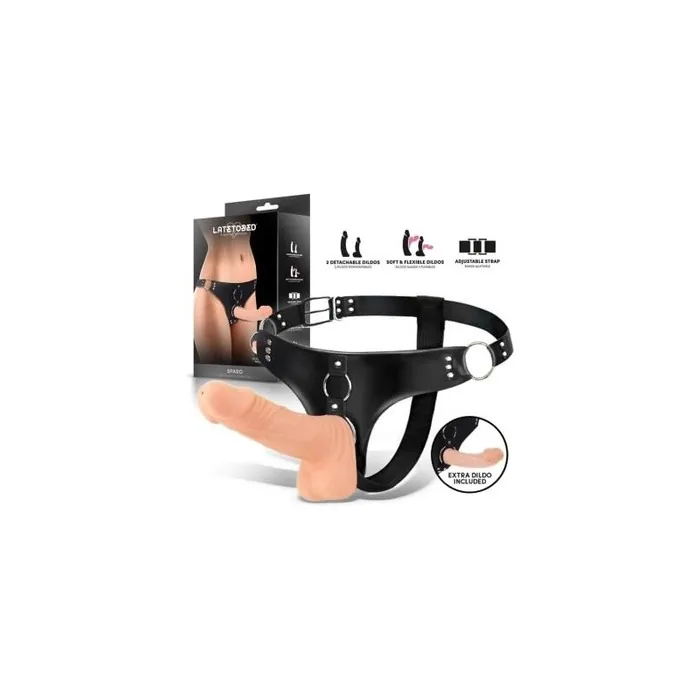 Harness Collection Latetobed Sparo Harness With 2 Removable Realistic Dildos