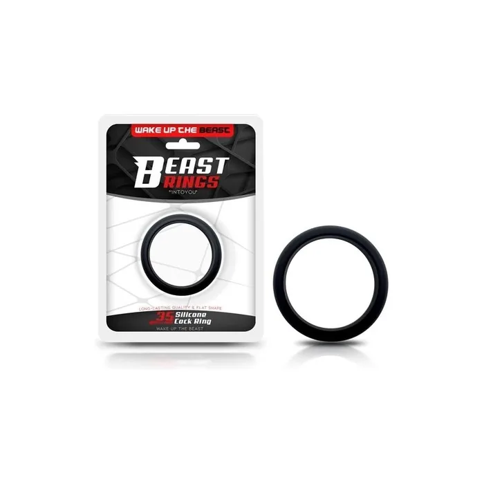 Anillo Para El Pene Forma Plana Silicona Slida 35 Cm Negro