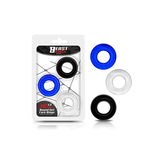 Set Of 3 Penis Rings 16cm Pack Of 3