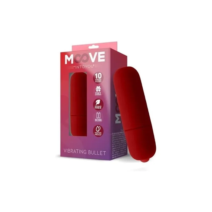MOOVE Vibrator with 10 Functions Red 200g