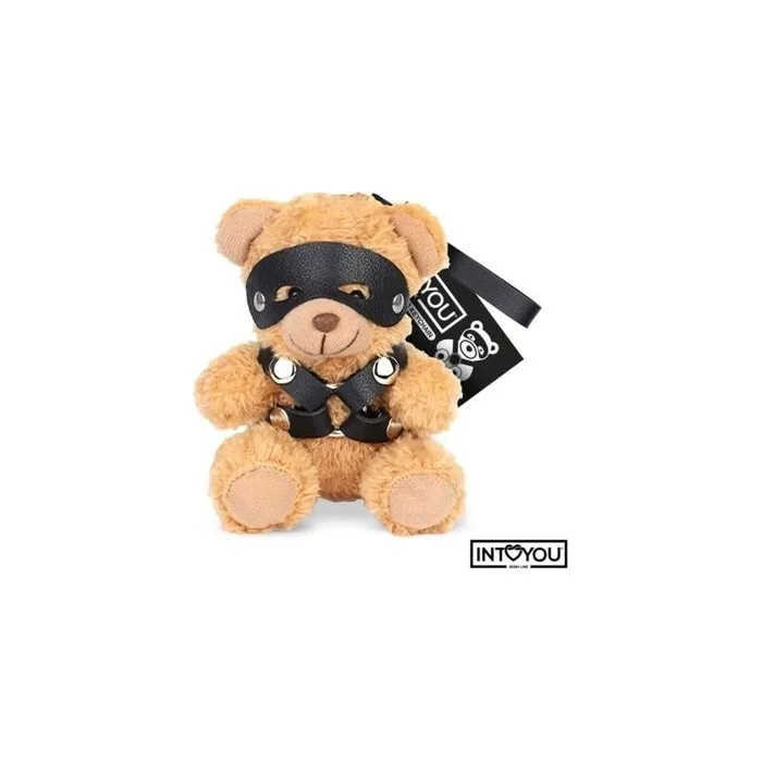 BDSM Teddy Bear Keychain with Body Harness and Eye Mask