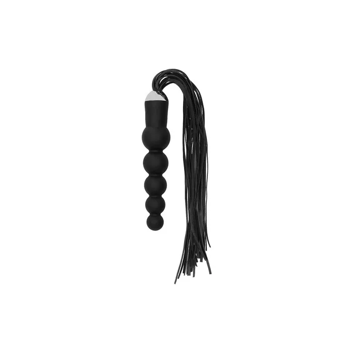 Shots Ouch Whip With Curved Silicone Dildo Black