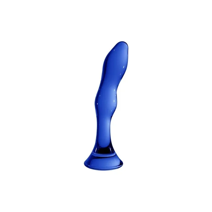 Shots Chrystalino Galant Borosilicate Glass Dildo Blue 15cm