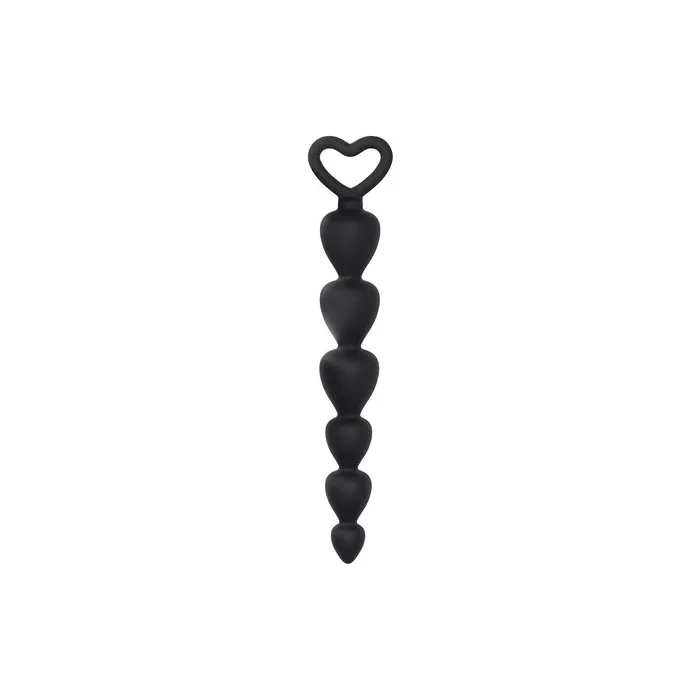 Shots Silicone Anal Beads Black One Size