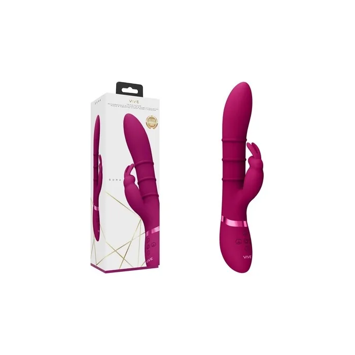 Eternal Love Sora Up Down Stimulating Rings Vibrating Gspot Rabbit Pink