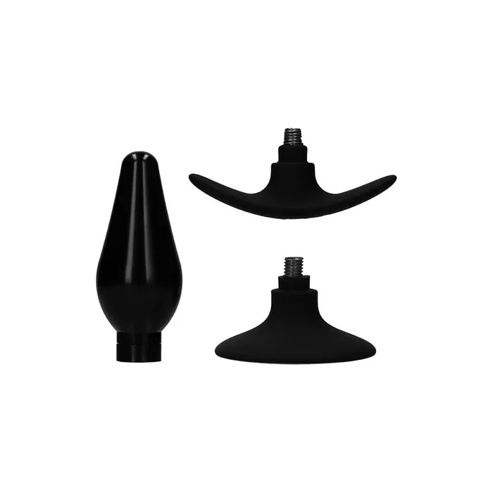 Ouch By Shots Interchangeable Sharp Anal Plug Set Large 245g Black