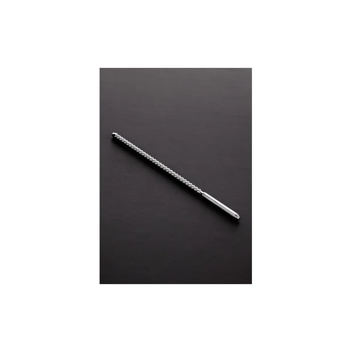 Triune Ribbed Urethral Stainless Steel Massage Stick 17cm Insertable Length 0.8cm Diameter