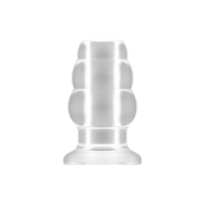 Sono by Shots No.50 Medium Tunnel Hollow Anal Plug 4 inch Transparent Purple