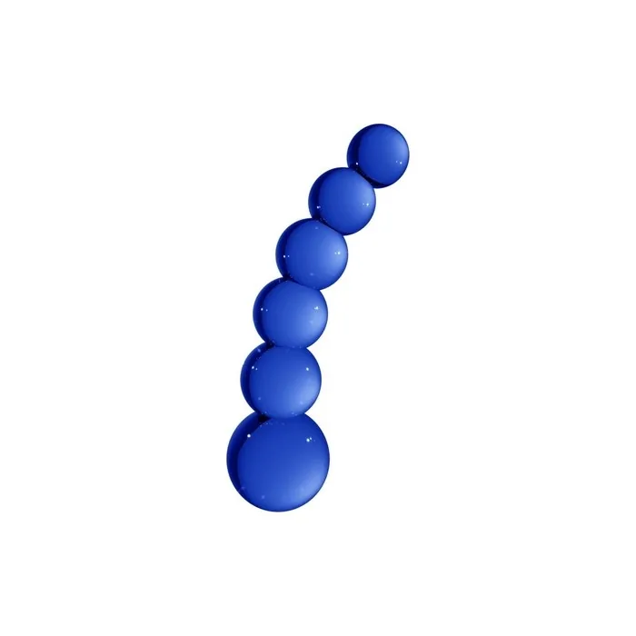 Chrystalino by Shots Borosilicate Glass Anal Dildo Blue 13.5cm Insertable Length