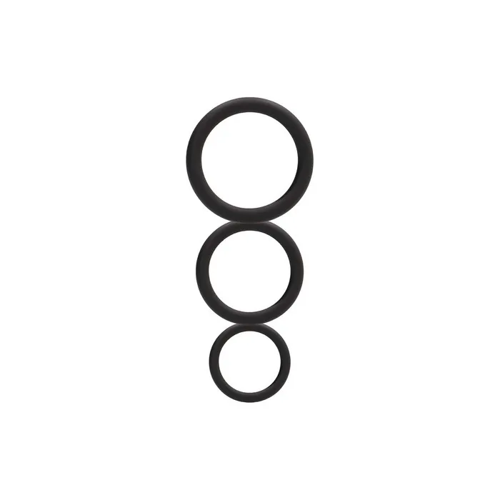 Shots Toys Round Cock Ring Set Black