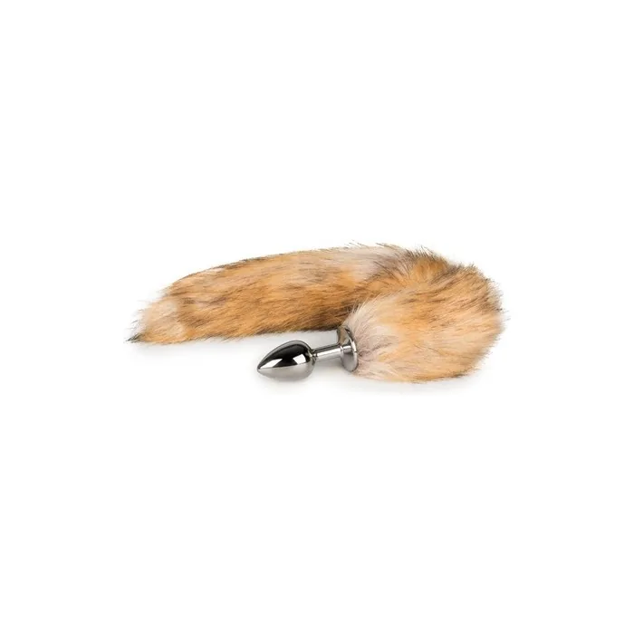 Easytoys Fetish Collection - Silver Butt Plug 6 Cm - With Brown 40 Cm
