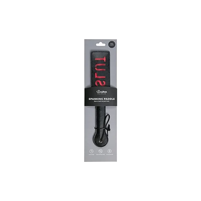 Easytoys Fetish Collection - Leather Whip With 'Slut' Print - Domina Whip