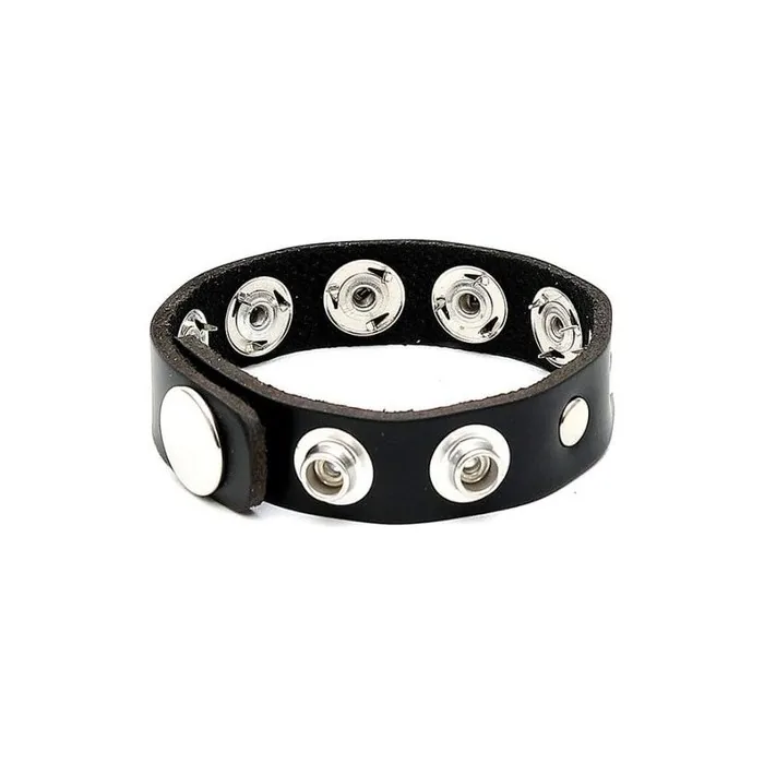 Erotic Fashion ra7402 Spiked Penis Ring Black Leather Adjustable